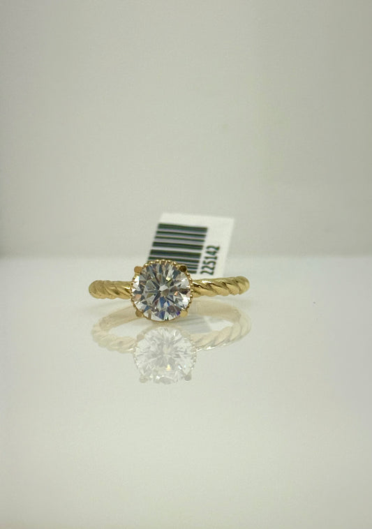 Anillo Solitario 14k