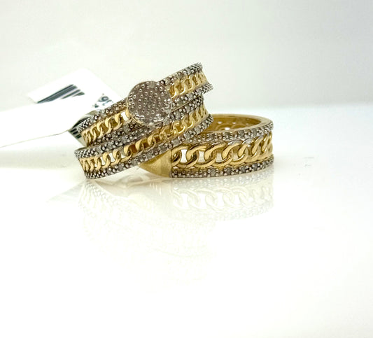 Anillo de compromiso 14k c/diamantes