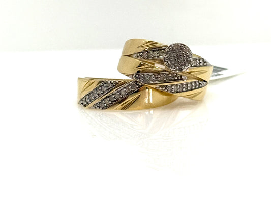 Trio Compromiso 14k c/diamantes