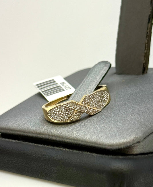 Alianza 14k c/diamantes