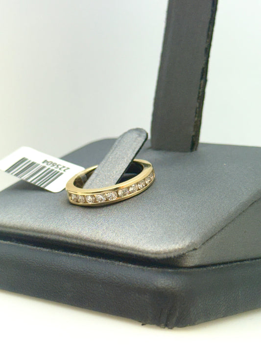 Alianza 14k c/diamantes