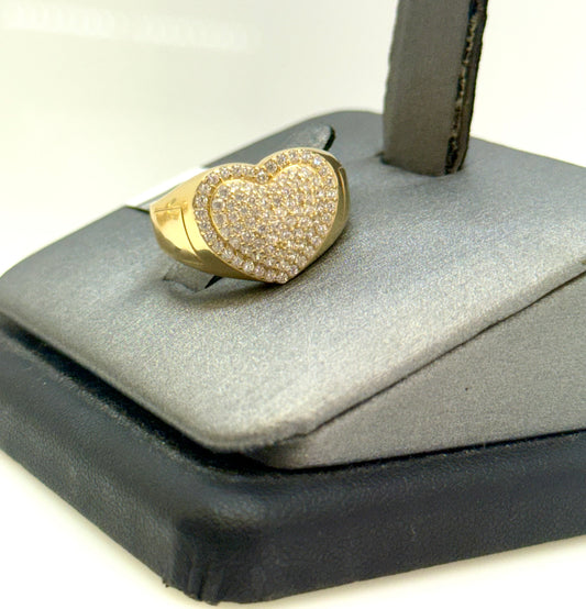Anillo Mujer Corazon 14k