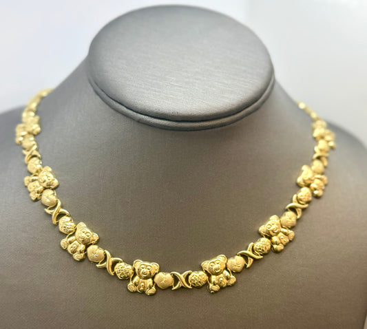 Gargantilla de osos 14k